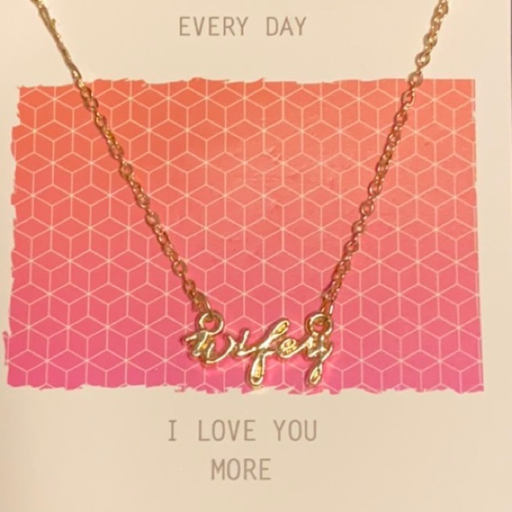 Charming Charlie’s - Gold “Wifey” necklace